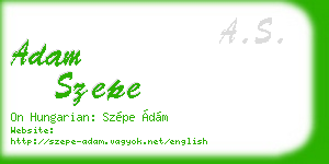 adam szepe business card